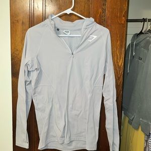 GYMSHARK grey 1/4 zip pullover